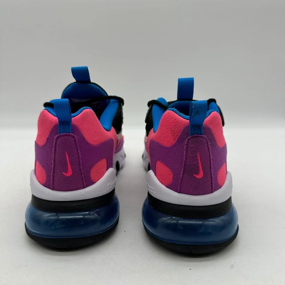 Nike Air Max 270 React BQ0101-001 Kids Size 6Y Black Pink Blue Youth Sneakers